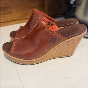 Timberland Women's Brown Wedge Sandals